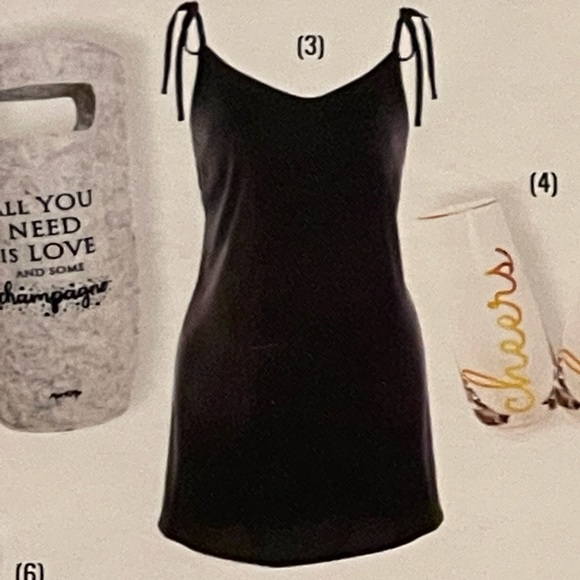 Miss to Mrs Black Silky Smooth Satin Night Dress - Picture 4 of 4